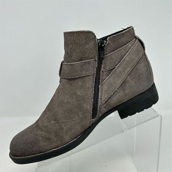 Born Jorgette Women's Gray Suede Ankle Boots Size 9.5 Casual Chic Fall Comfort - Picture 4 of 13